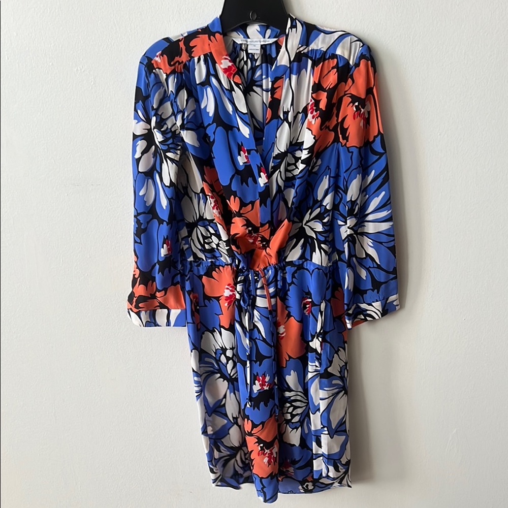 DVF Diane Von Furstenberg Floral Dress Sz 10